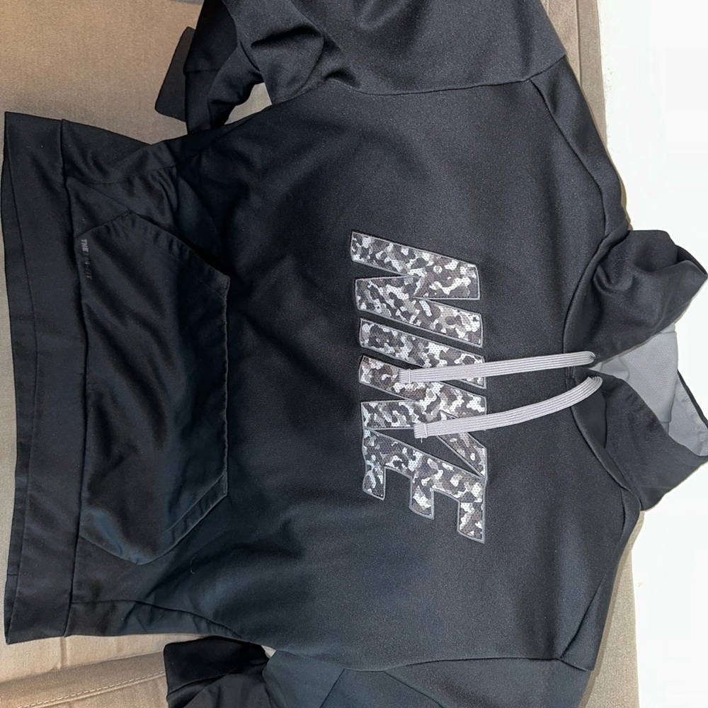 Nike Therma-Fit Black Hoodie with Gray Camo